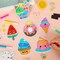 30 Sets Summer Dessert Arts Crafts Coloring Magnets Kits for Fridge Kids Color Your Own Ice Cream Donut Cupcake DIY Magnetic Sweet Treat Crafts